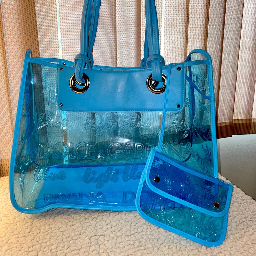 Dolce & Gabbana light blue tote bag